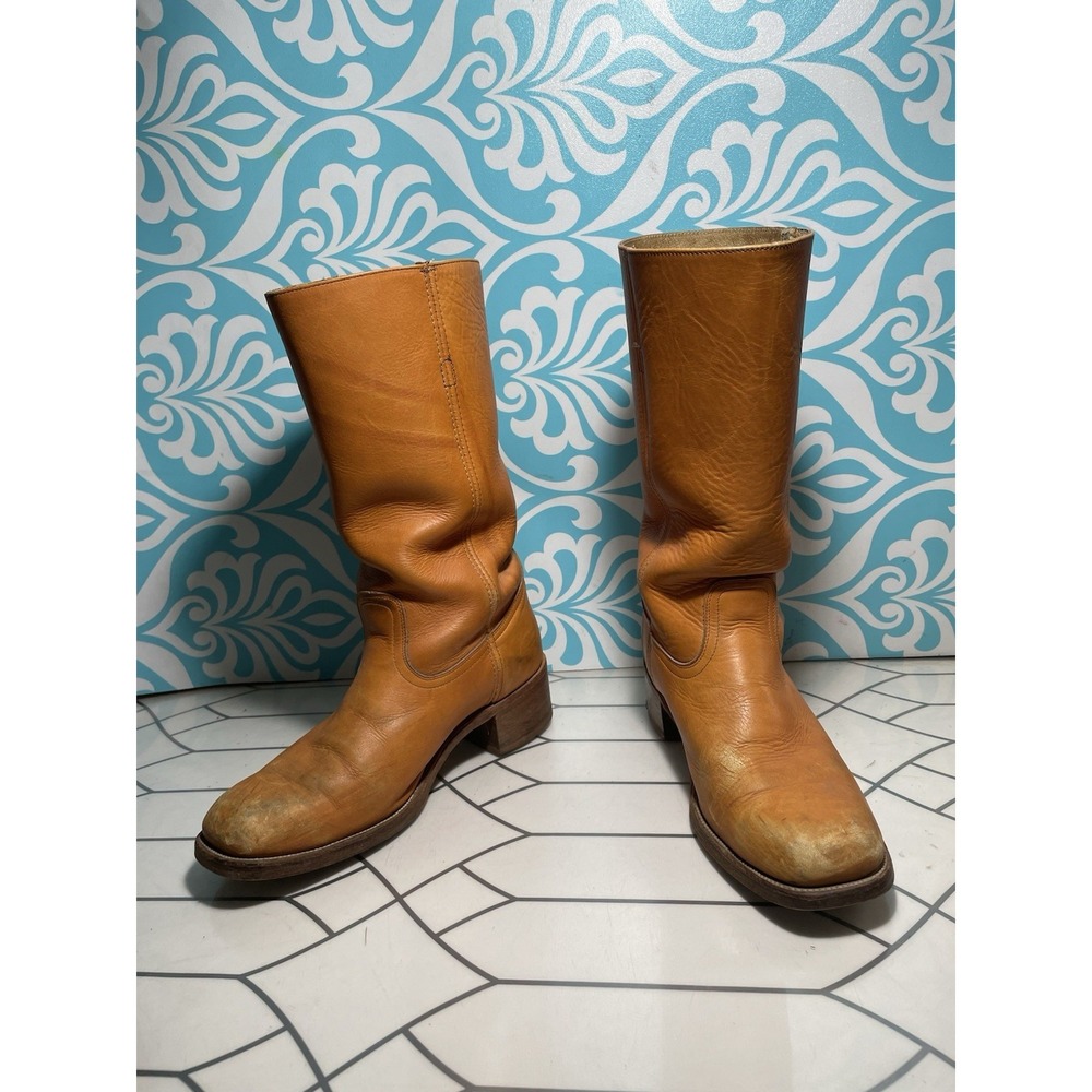 Frye Campus Boots Womens 11 D Light Brown Square Toe 14L